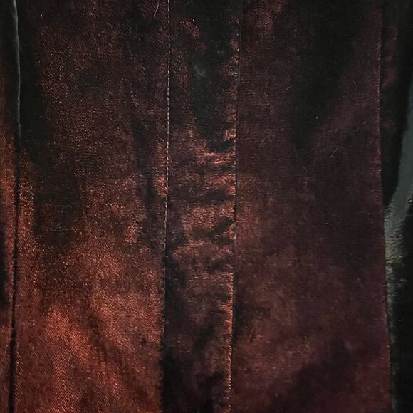 Inas de la Fressange Velvet Blazer Purple Long Line Vintage FLAW Whimsy Goth - Picture 8 of 12